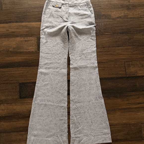 Veronica Beard Pants - VERONICA BEARD Beautiful Dusty Blue Gray Tweed Trouser Pants Sz 4 NWT $400!!